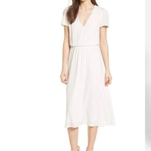 WAYF Blouson Midi Dress Ivory